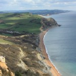 view from Golden Cap- highest point in Dorset