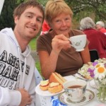 M and his nan..pinkies up!