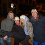 Can you tell the Canadians from the Italian? We're clad in winter gear and Sorels. CHAMACHAV!!